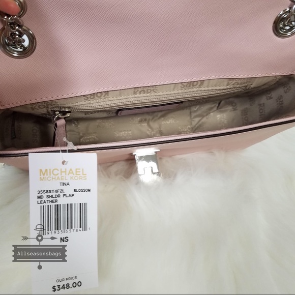 Michael Kors Tina shoulder flap bag blossom pink - Picture 7 of 8